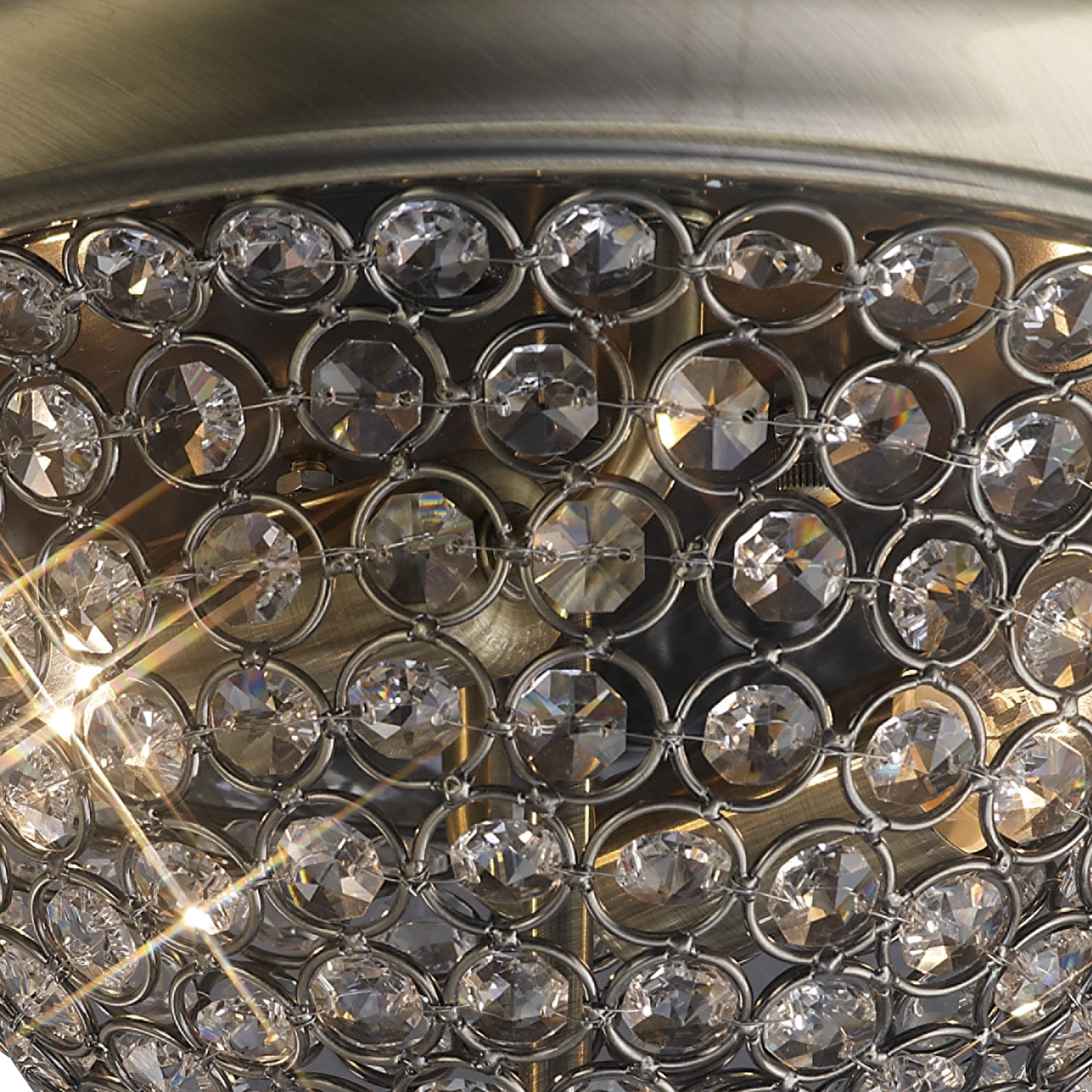 Paloma Crystal Ceiling Lights Diyas Flush Crystal Fittings